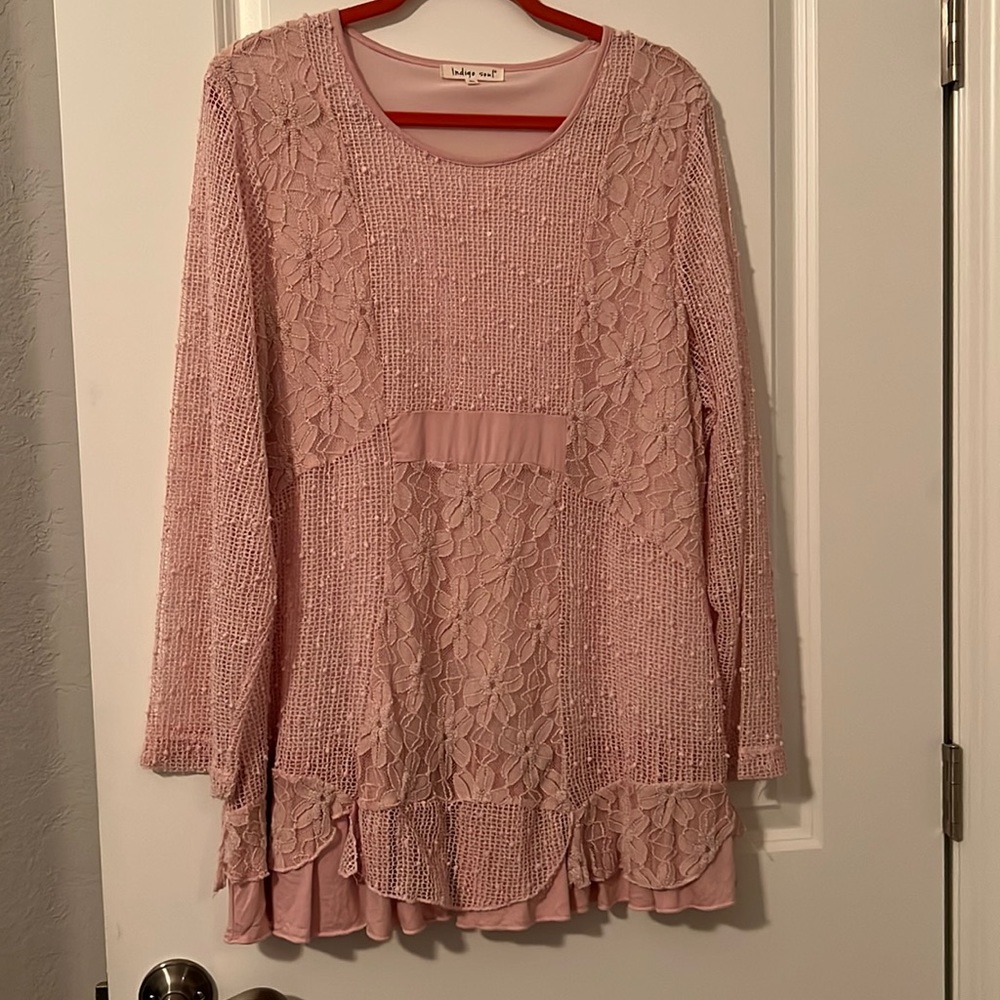 Lace shirt - very different. Sheer sleeves